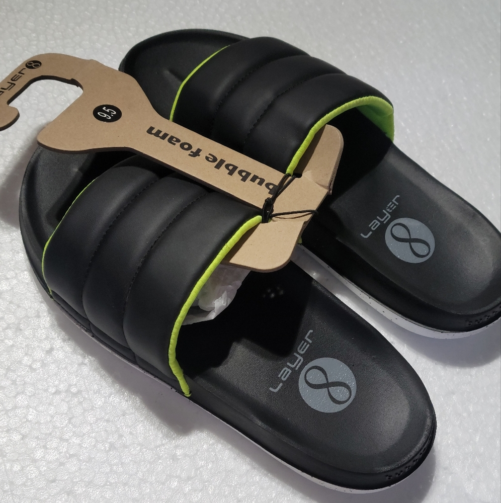 Layer 8 bubble foam sandals sliders